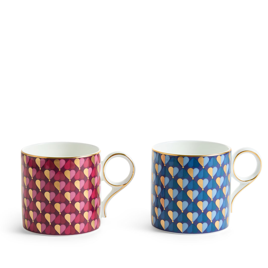 2026 Love Mug 330ml 11.1oz Magenta/Aegean Set of 2