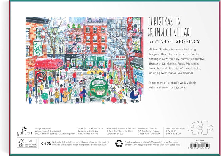 Christmas in Greenwich Village - 1000 Piece Puzzle