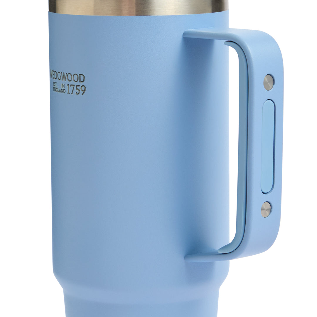 Wedgwood Tumbler with Straw Blue 888ml