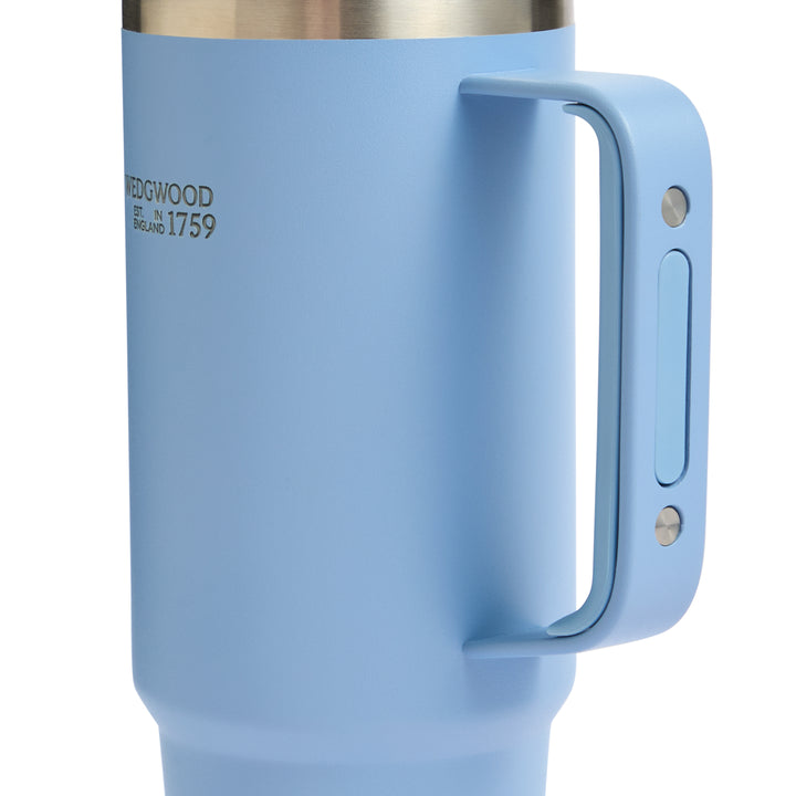 Wedgwood Tumbler with Straw Blue 888ml