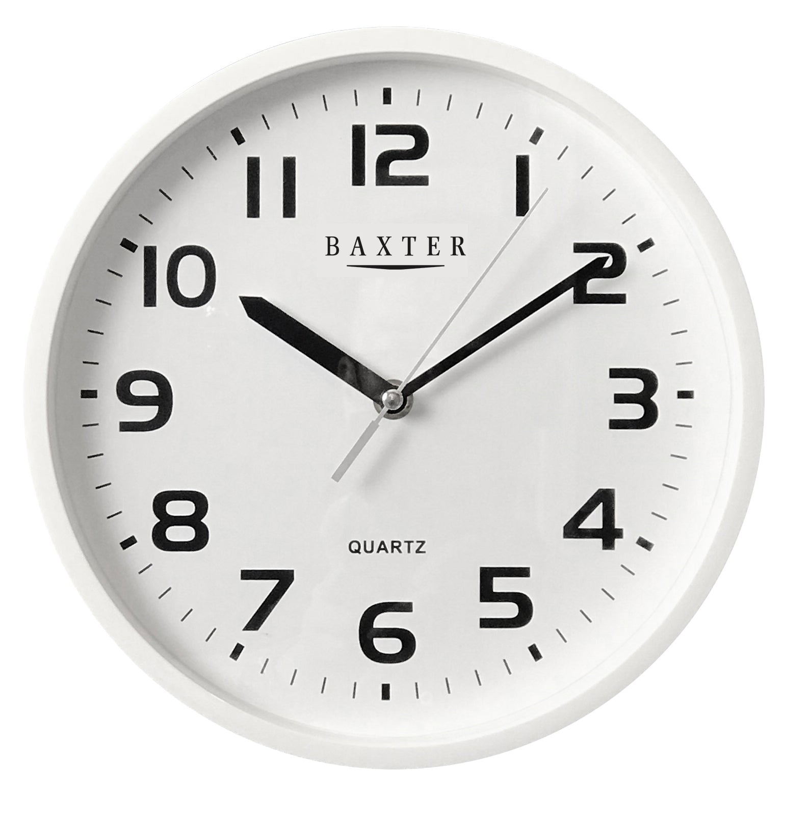 Adams W/Clock Arabic 25cm-White – Outdo Homestore