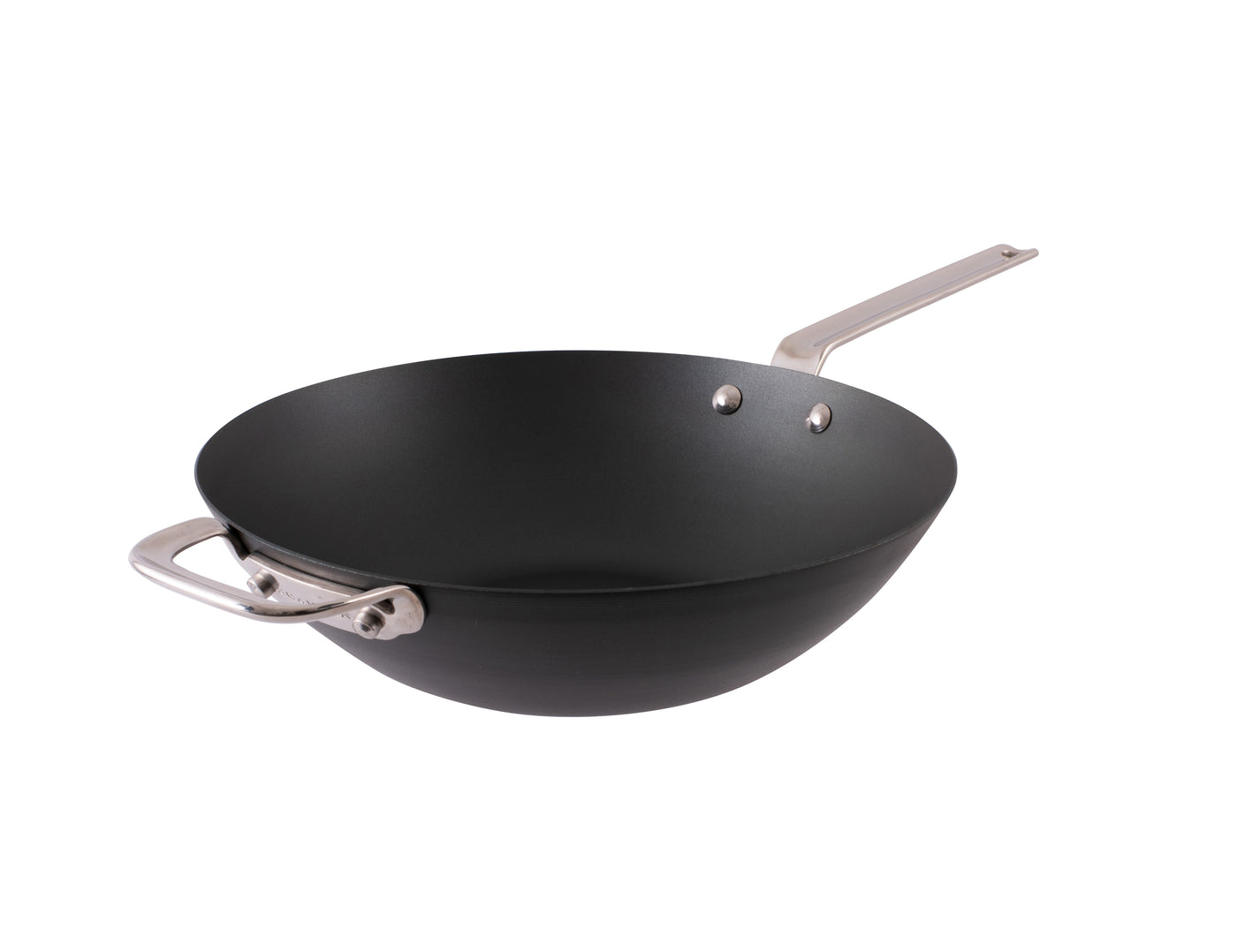 Black Iron Carbon Steel Wok 30cm