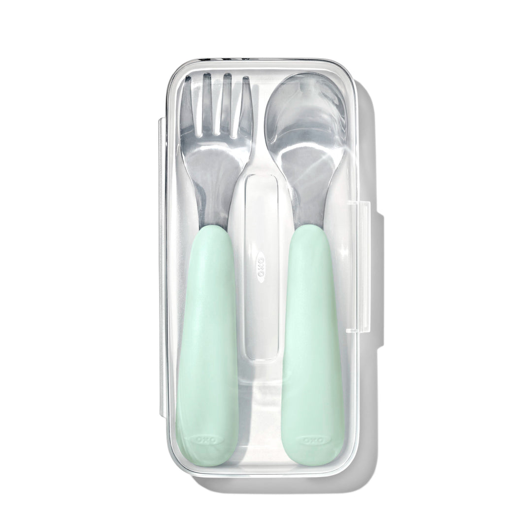 TOT On-The-Go Fork And Spoon Set - Opal