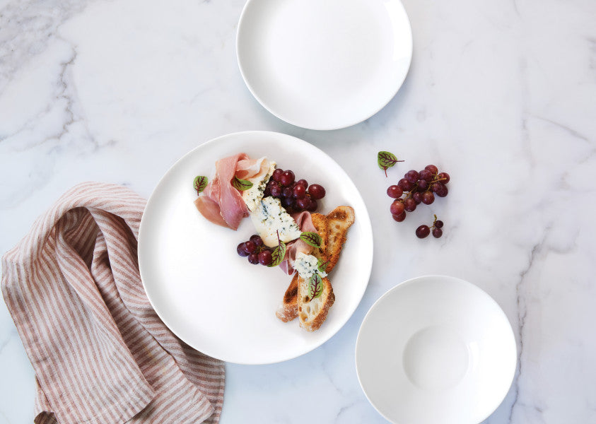 White Coupe Glass Dinner Plate 19cm