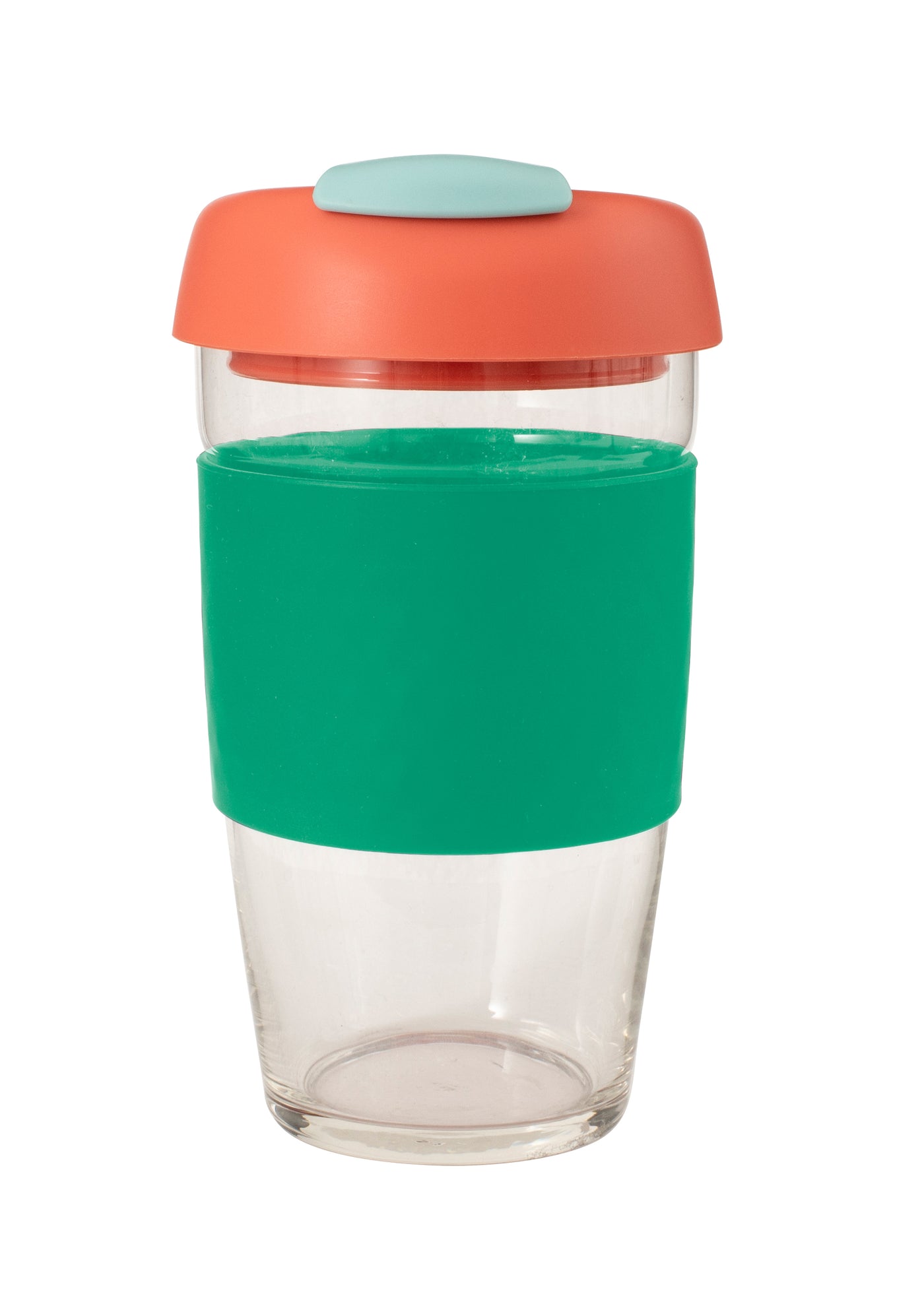 Glass GoCup 473ml - Grn/Coral/Seafm