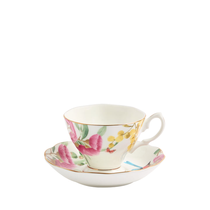 Royal Albert Miranda Kerr Australiana Teacup & Saucer White