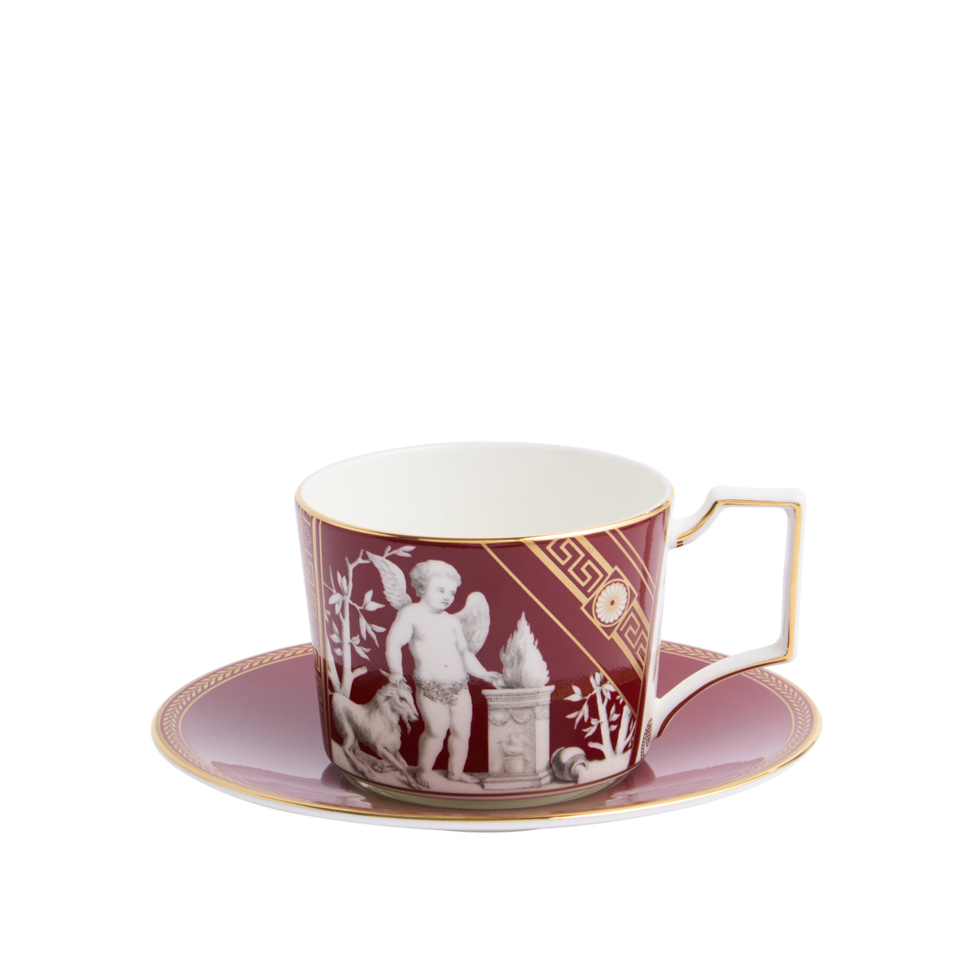 Wedgwood Renaissance Accents Red Teacup & Saucer