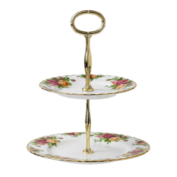 Old Country Roses Cake Stand 2 Tier