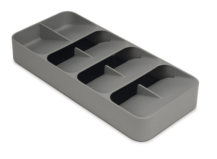DrawerStore Large Compact Cutlery Organiser - Grey