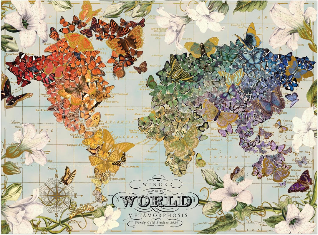 Wendy Gold Winged Metamorphosis 1000 Piece Foil Puzzle