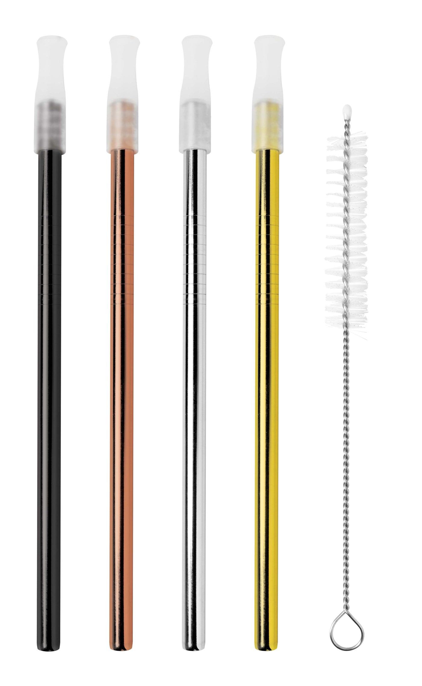 Cocktail Straws Set of 4 Prec Met