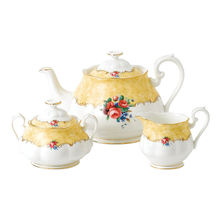 100 Years 1990 Teapot, Cream & Sugar