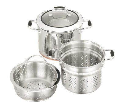 Coppernox Multipot Set 24cm Pasta + Steamer Insert