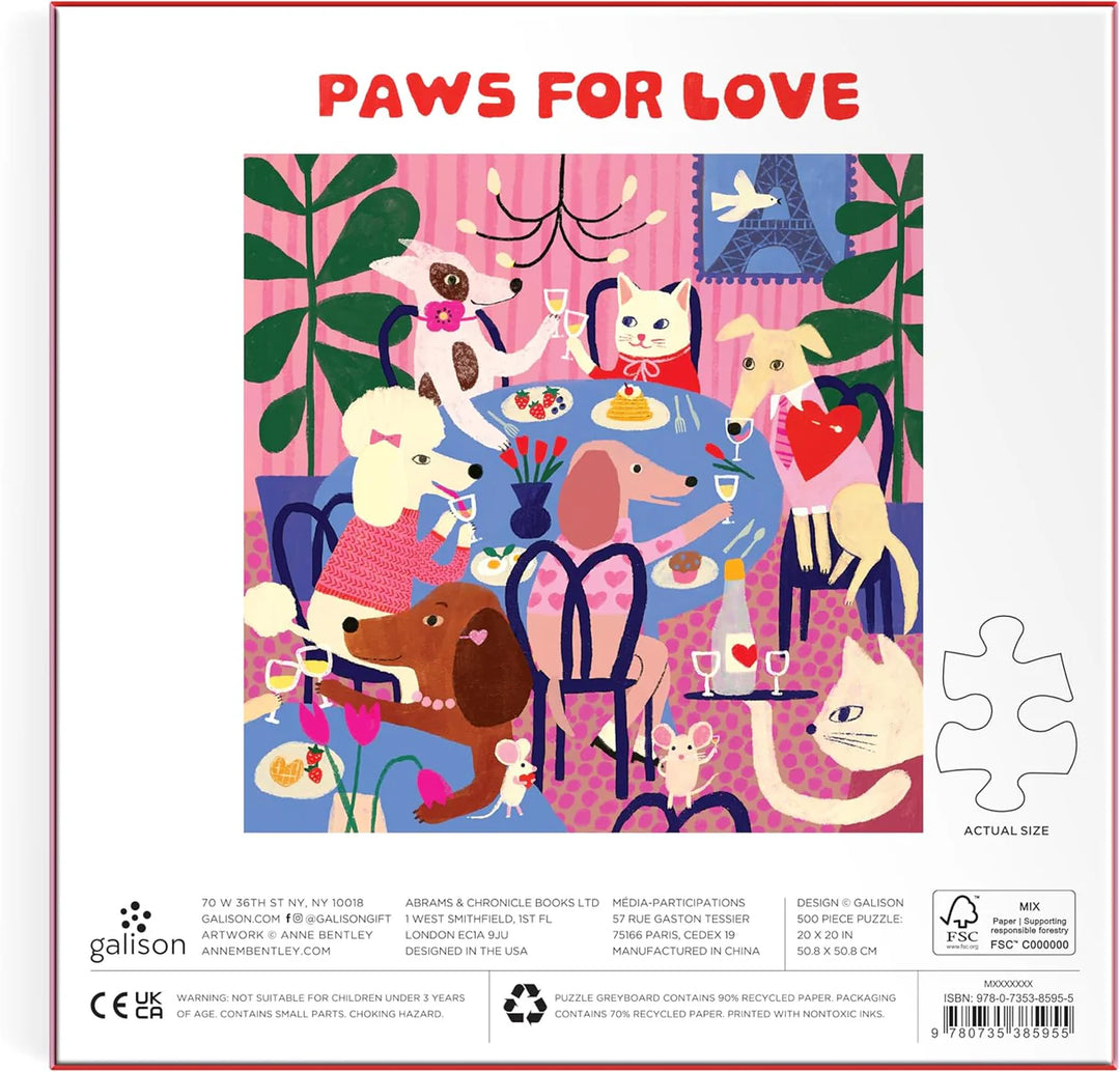Paws for Love, 500 Piece Puzzle