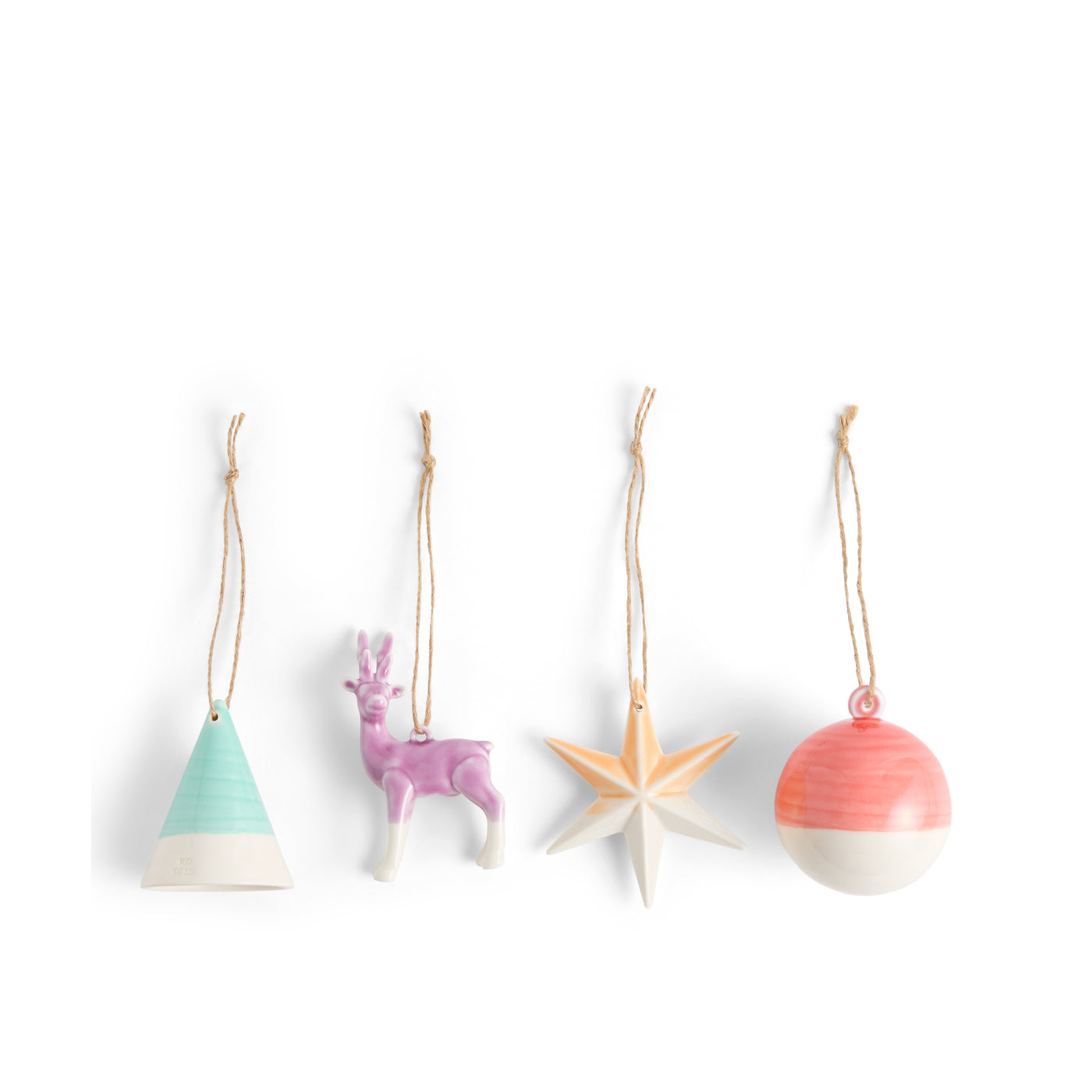 Royal Doulton Christmas Ornament Shapes Set of 4