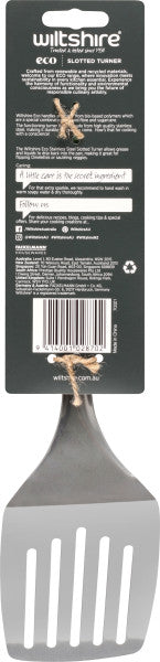 Eco Slotted Stainless Steel Turner - Green