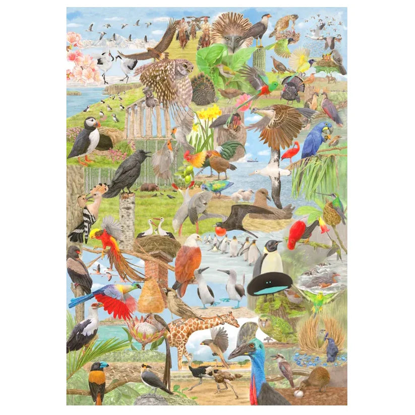 Around the World in 50 Birds - 1000 Piece Jigsaw Puzzle