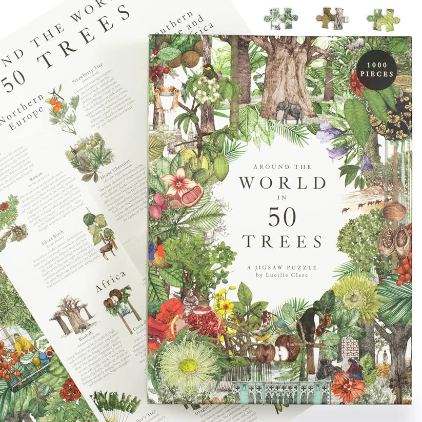 Around the World in 50 Trees - 1000 Piece Jigsaw Puzzle