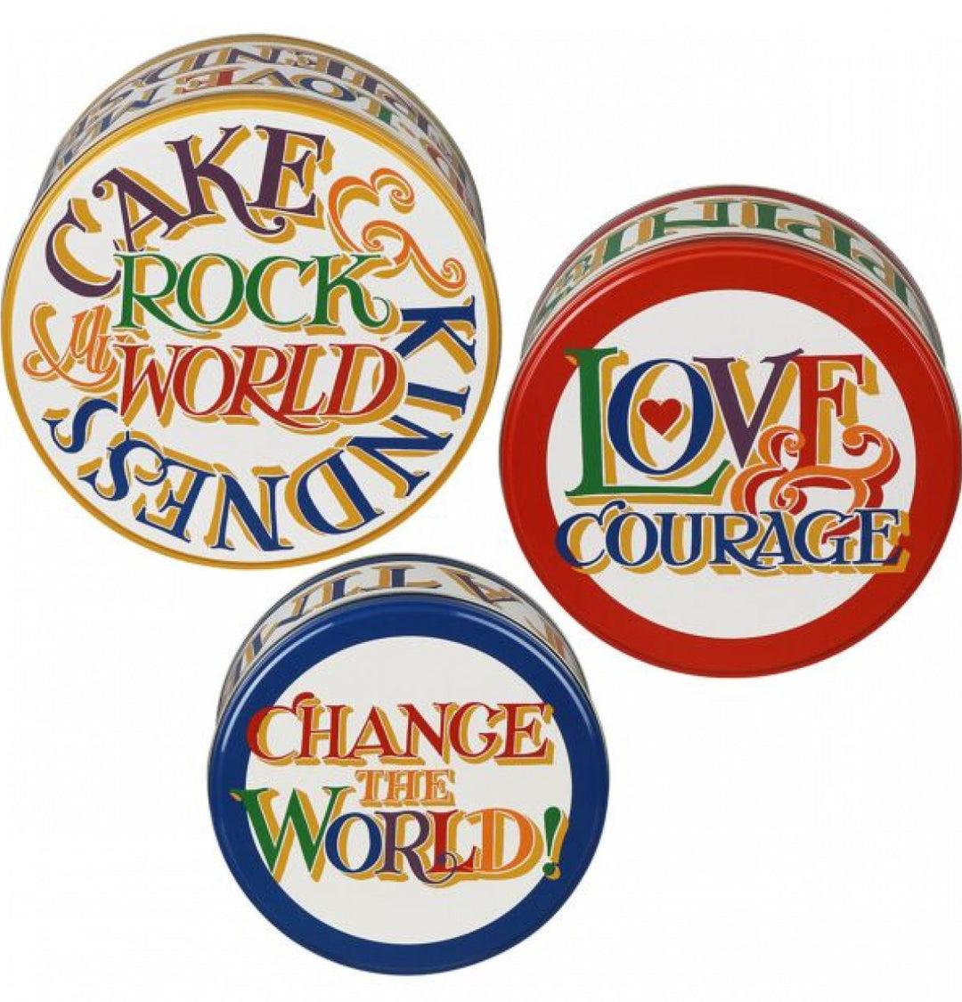 Emma Bridgewater Brighter World Set 3 Round Cake Tins