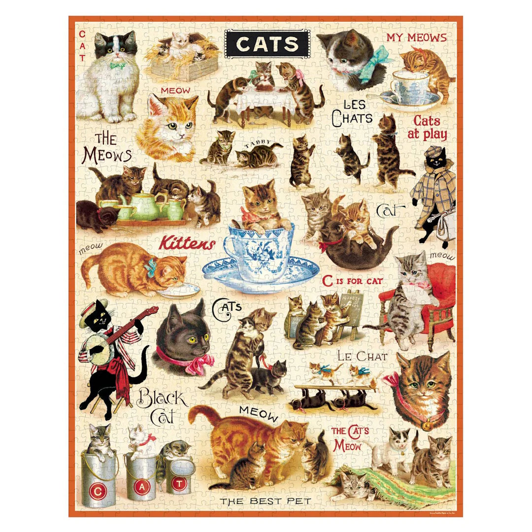 Vintage Cats 1000 Pce - Vintage Puzzle