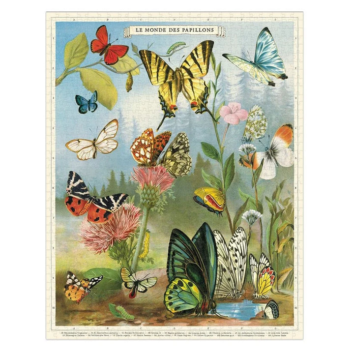 World of Butterflies 1000 Pce - Vintage Puzzle
