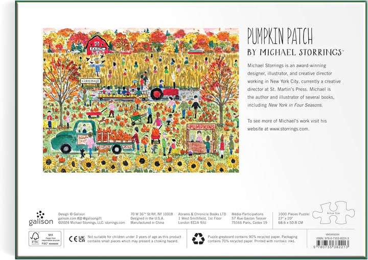 Michael Storrings Pumpkin Patch 1000pc puzzle