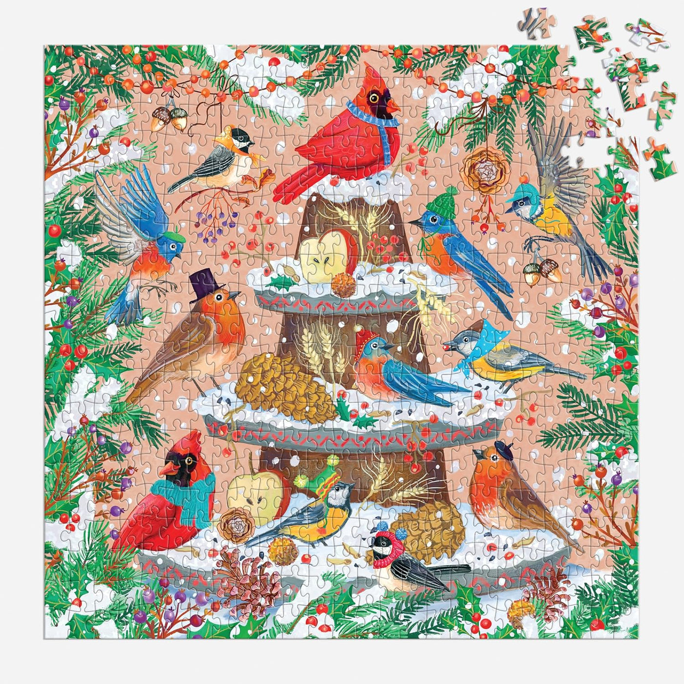 Festive Feathers, 500 Piece Foil Puzzle