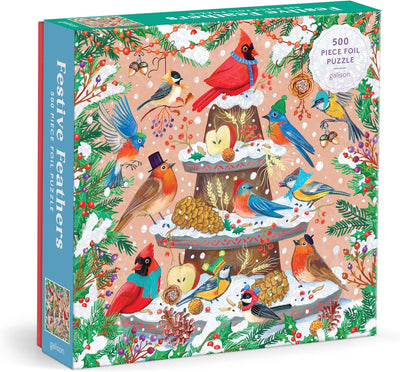 Festive Feathers, 500 Piece Foil Puzzle