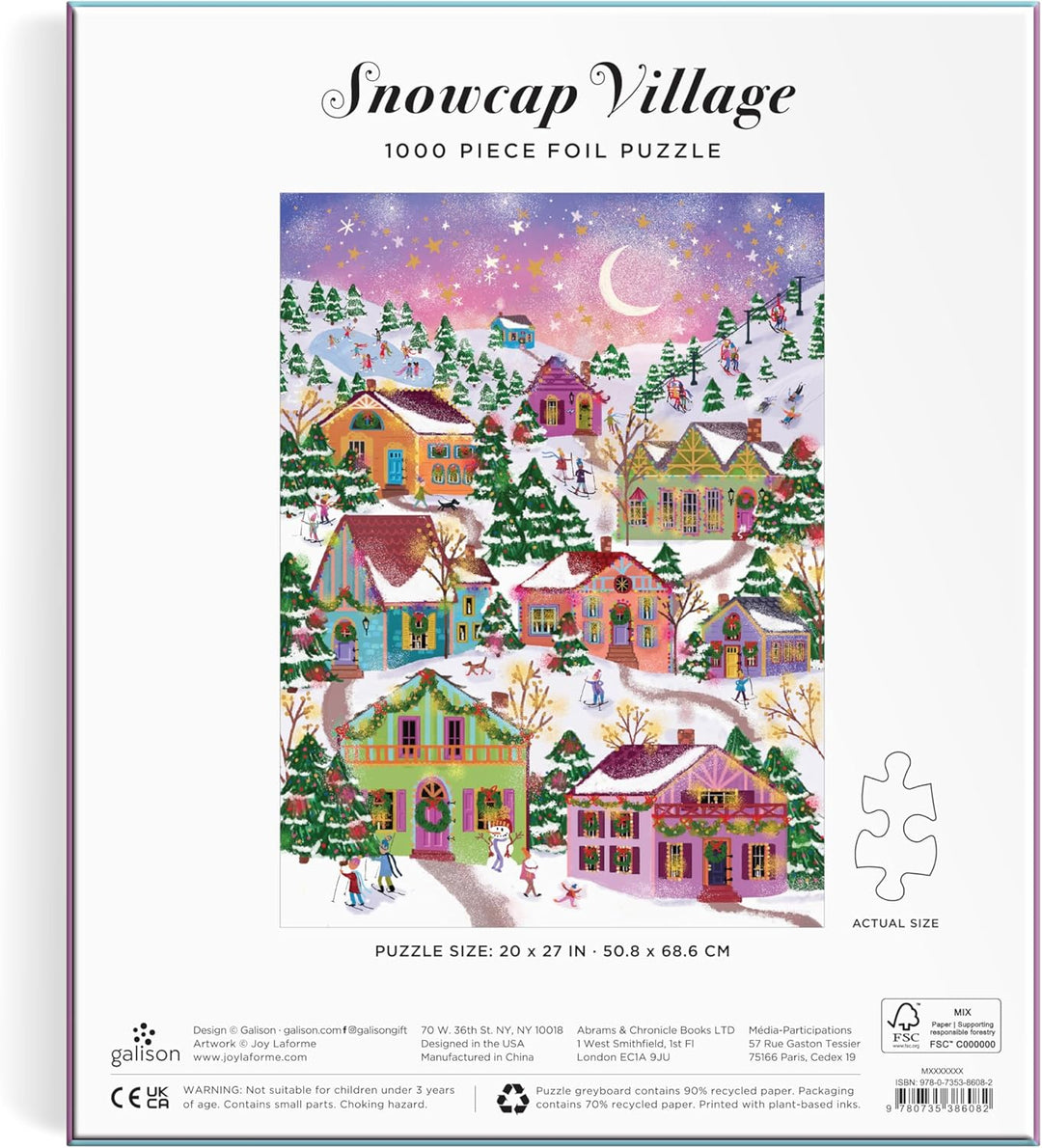 Joy Laforme Snowcap Village 1000 Piece Foil Puzzle