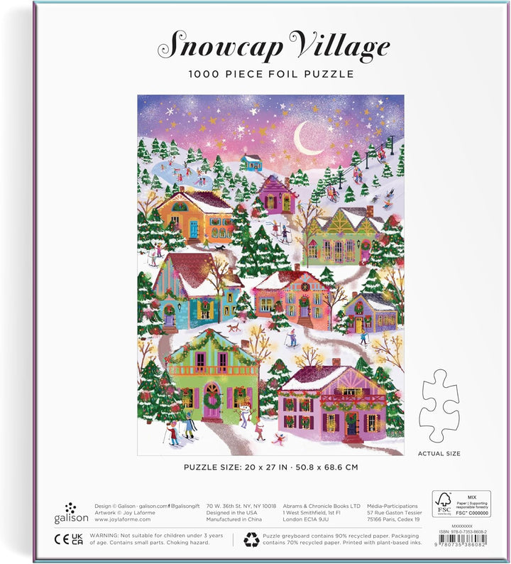Joy Laforme Snowcap Village 1000 Piece Foil Puzzle