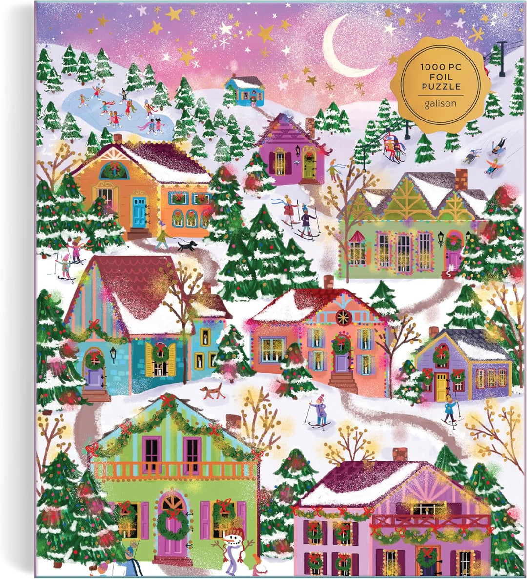 Joy Laforme Snowcap Village 1000 Piece Foil Puzzle