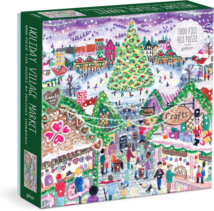 Michael Storrings Holiday Village Market 1000pc Foil Puzzle
