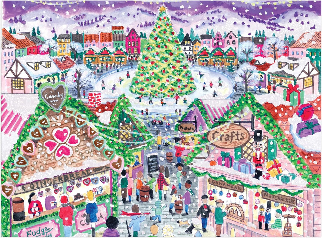 Michael Storrings Holiday Village Market 1000pc Foil Puzzle