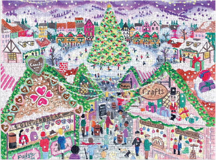 Michael Storrings Holiday Village Market 1000pc Foil Puzzle