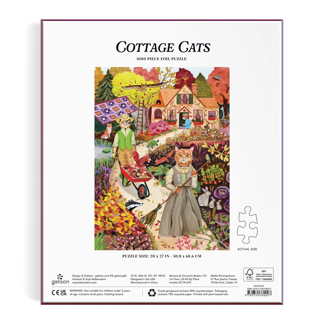 Cottage Cats 1000 Piece Foil Puzzle