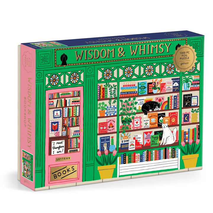 Wisdom & Whimsy Bookshop - 1000 Piece Foil Puzzle