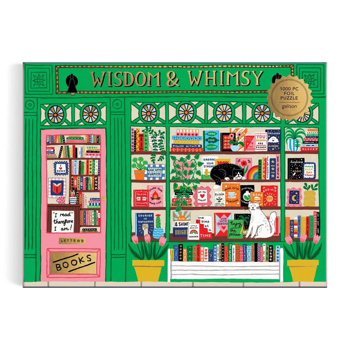 Wisdom & Whimsy Bookshop - 1000 Piece Foil Puzzle