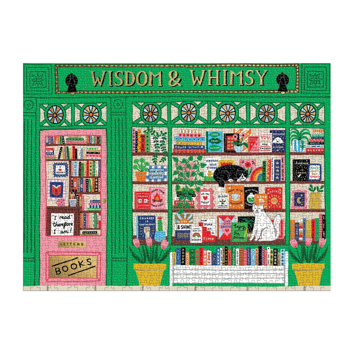 Wisdom & Whimsy Bookshop - 1000 Piece Foil Puzzle