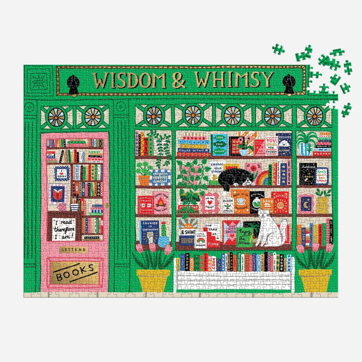 Wisdom & Whimsy Bookshop - 1000 Piece Foil Puzzle