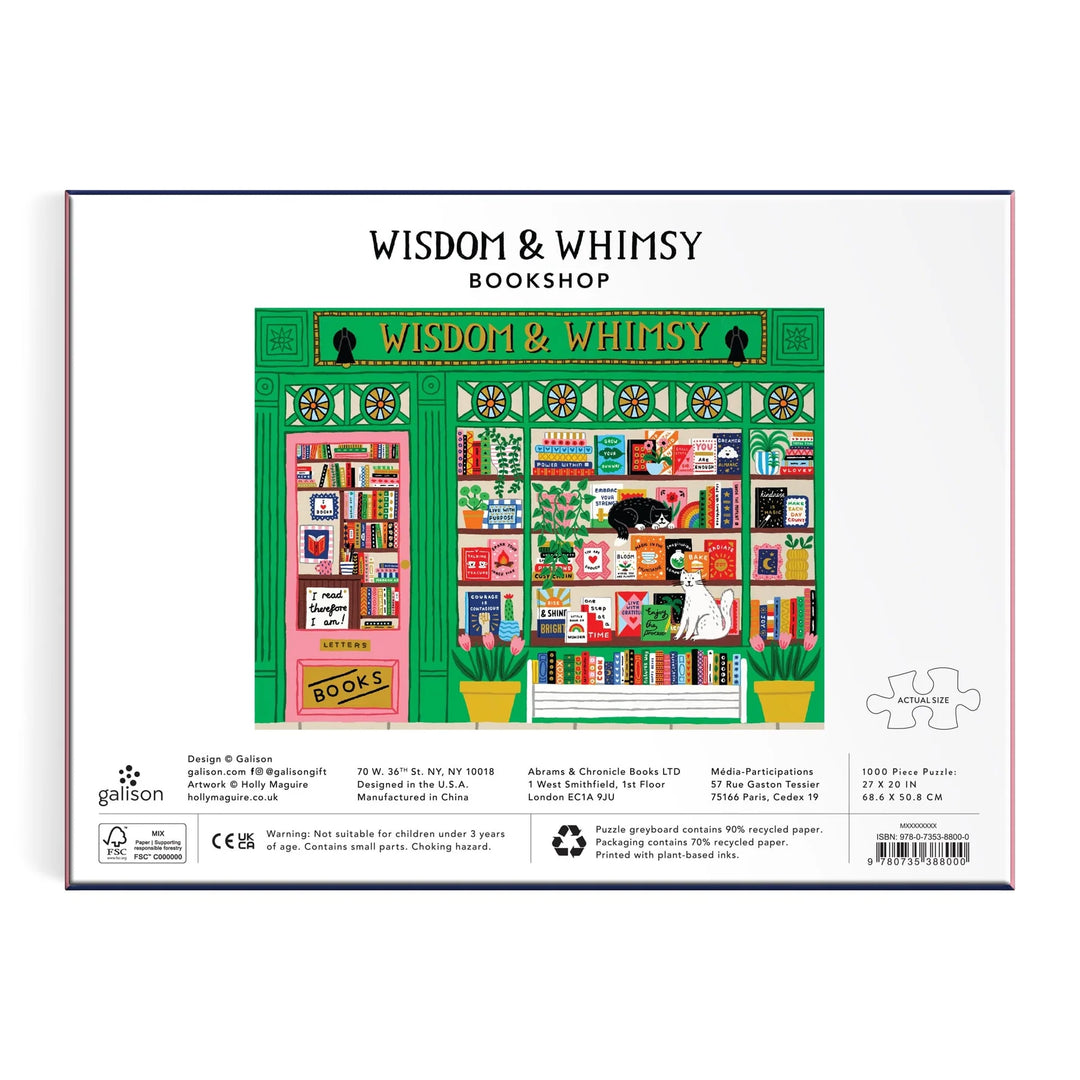 Wisdom & Whimsy Bookshop - 1000 Piece Foil Puzzle