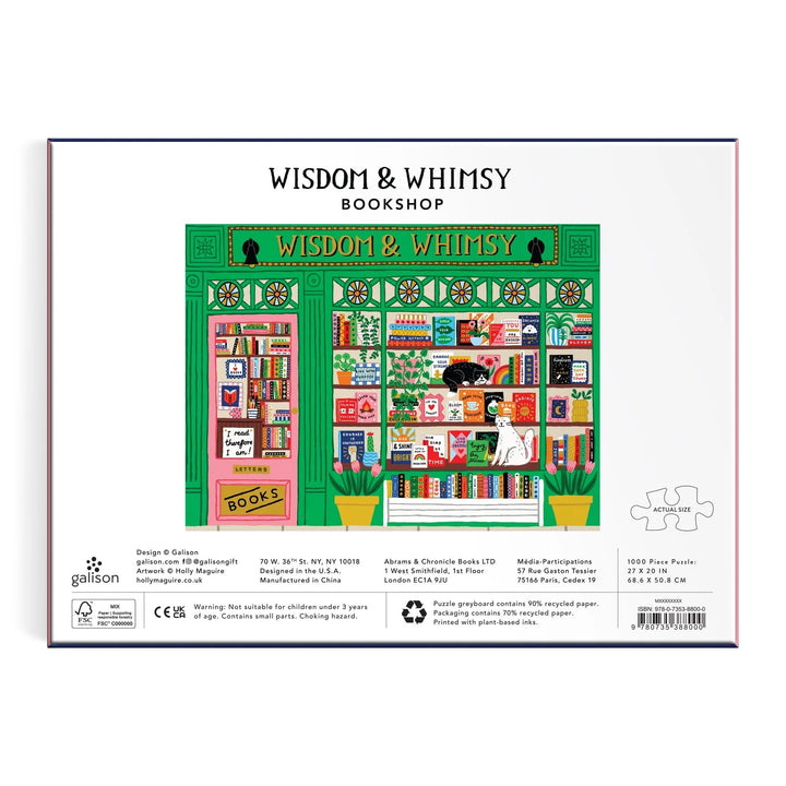 Wisdom & Whimsy Bookshop - 1000 Piece Foil Puzzle