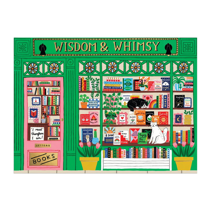 Wisdom & Whimsy Bookshop - 1000 Piece Foil Puzzle