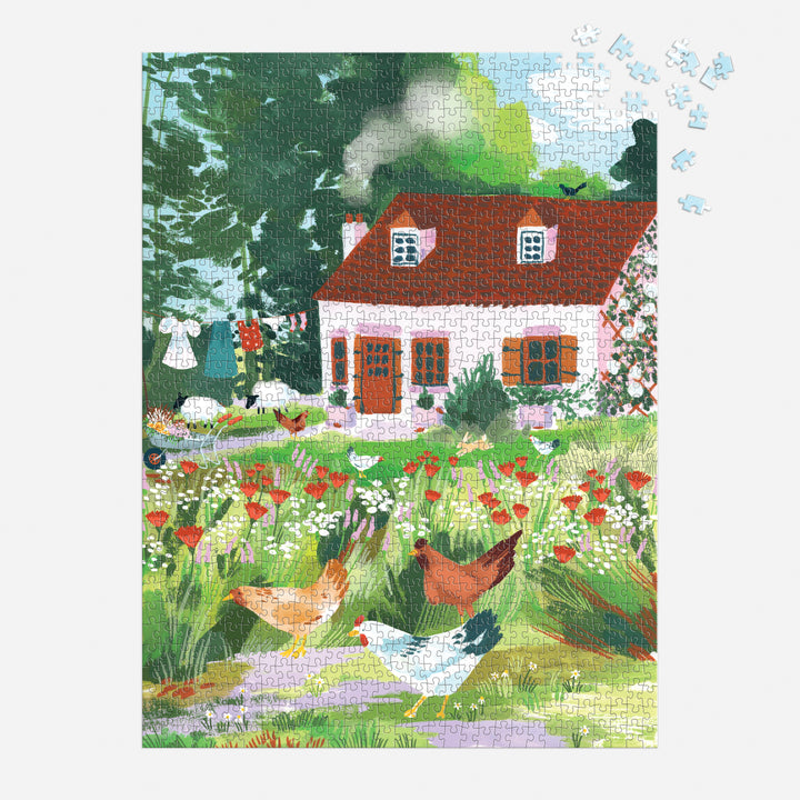 Cottage Wildflowers, 1000 Piece Puzzle, Square Box
