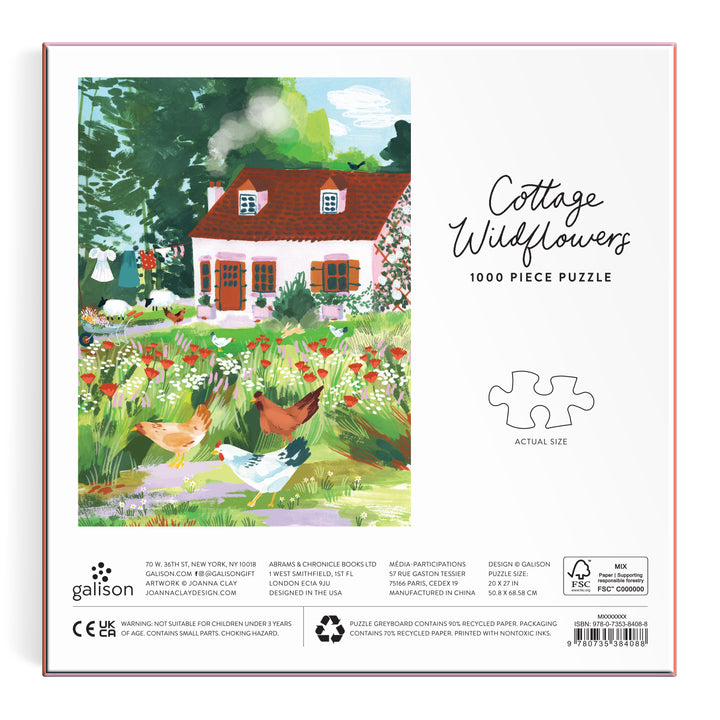 Cottage Wildflowers, 1000 Piece Puzzle, Square Box