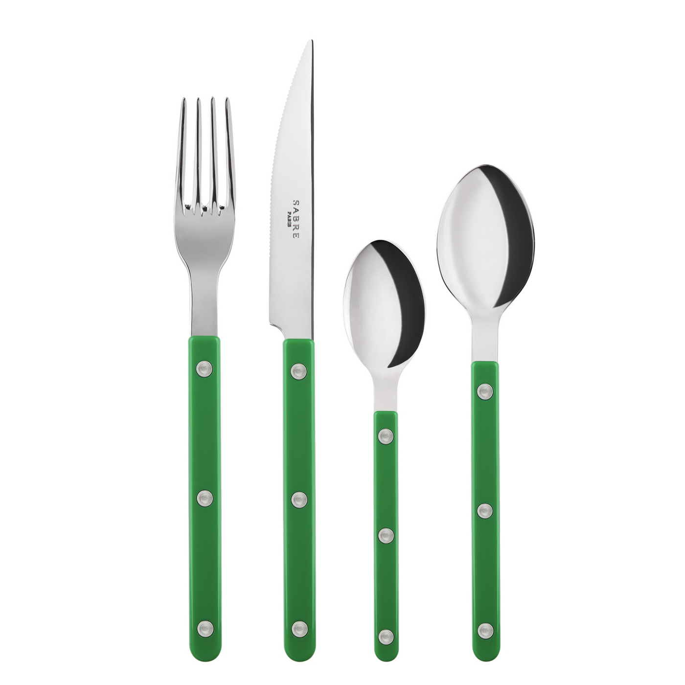Bistrot shiny solid 4 pieces set - Garden green