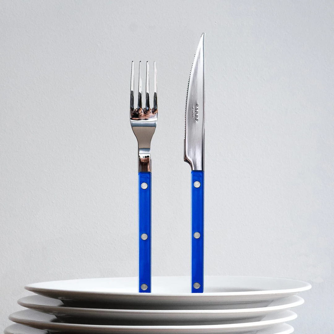 Bistrot shiny solid 4 pieces set - Lapis blue