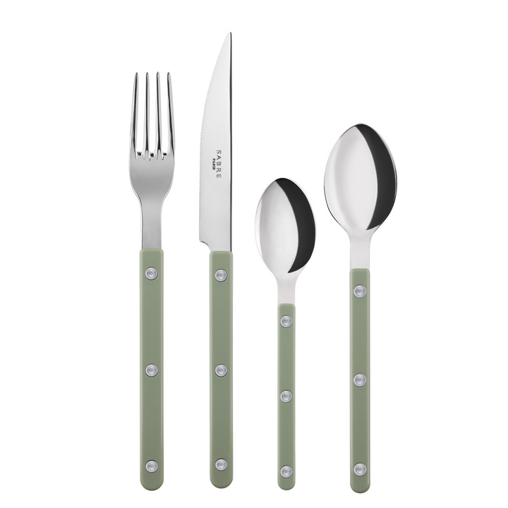 Bistrot shiny solid 4 pieces set - Asparagus
