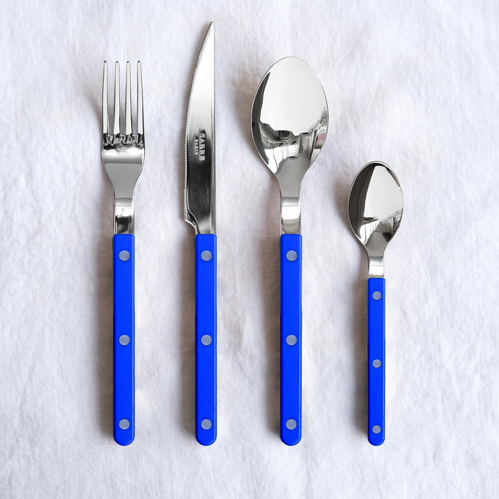 Bistrot shiny solid 4 pieces set - Lapis blue