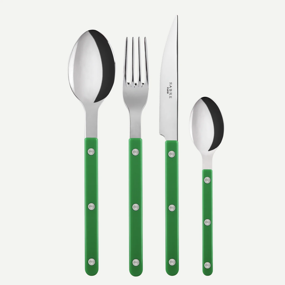 Bistrot shiny solid 4 pieces set - Garden green