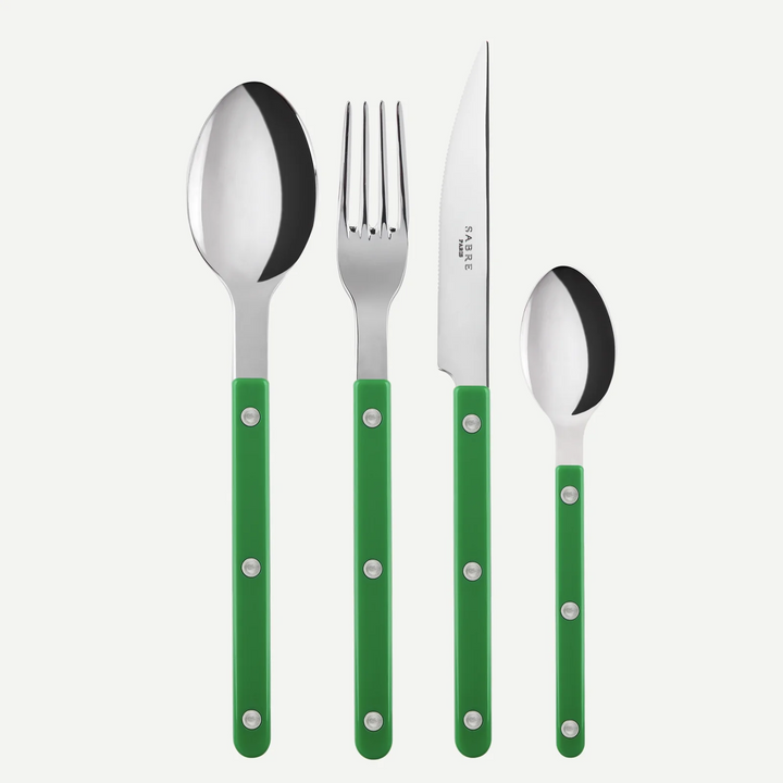 Bistrot shiny solid 4 pieces set - Garden green